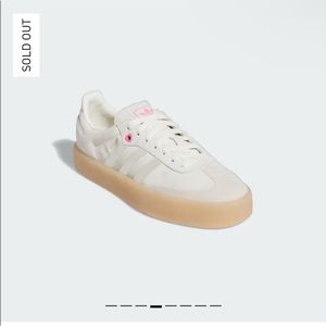 Adidas Sambae in Ivory / Ivory / Pink Fusion